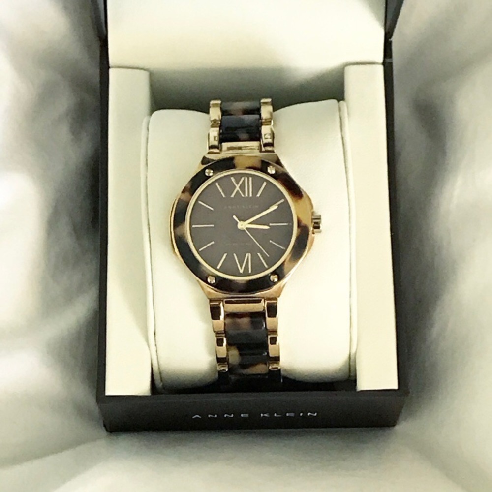 Anne Klein Tortoise & Gold Wristwatch
